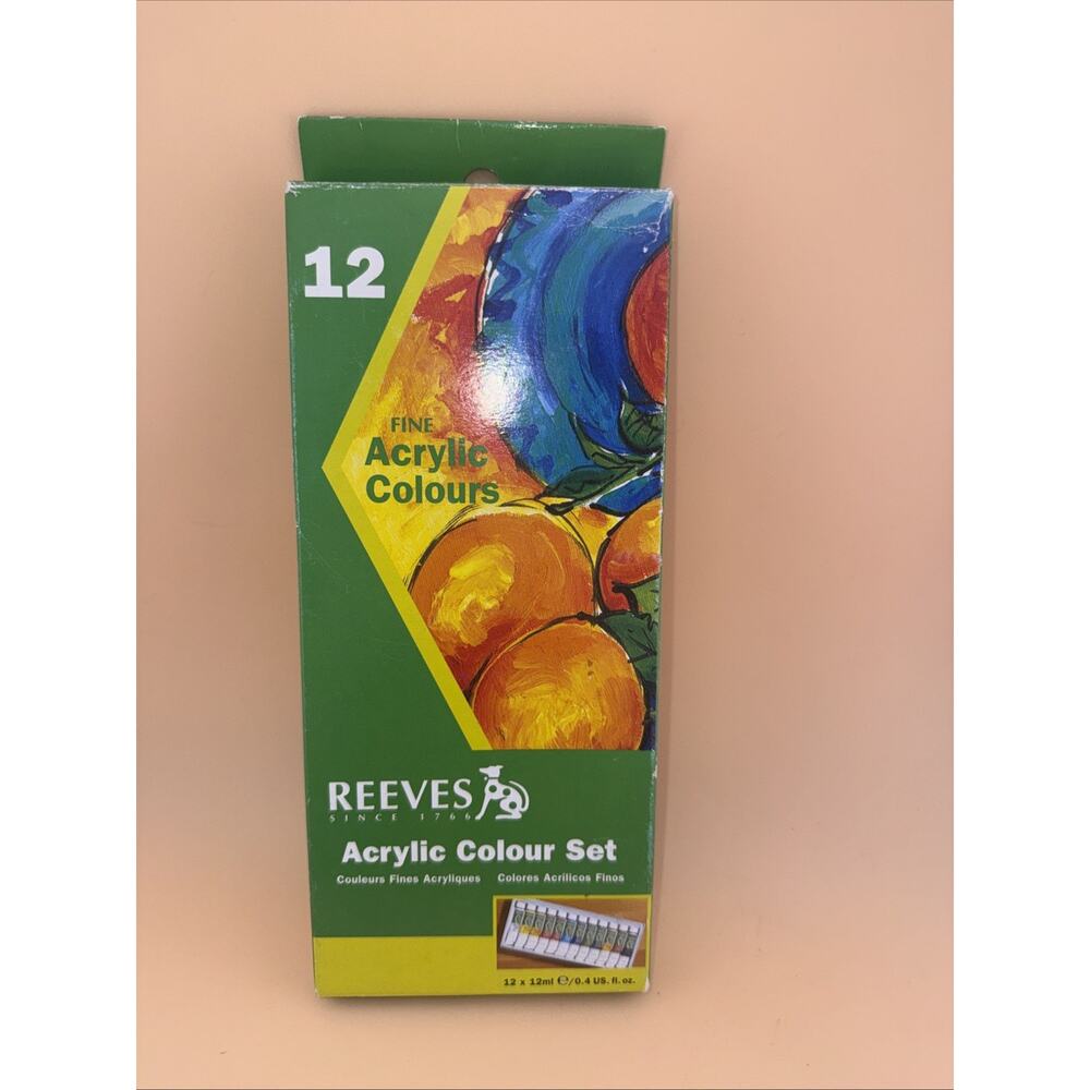 Reeves Acrylic Colour Paint Set 12 X 12ml tubes /0.4 US fl oz